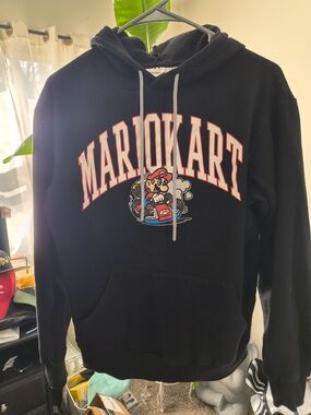 Mario Kart Black Graphic Pullover Hoodie